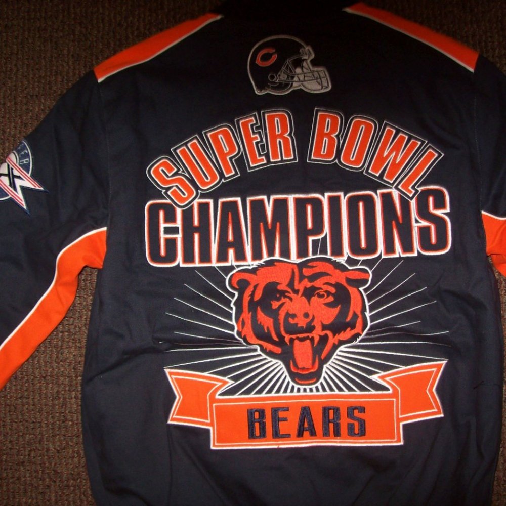 CHICAGO BEARS SUPER BOWL XX CHAMP JACKET 3X 4X 6X - Picture 11 of 12